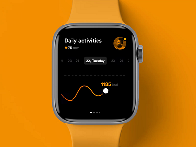 Instant Health Tracker animation app apple watch health interaction sport tracker ui ux