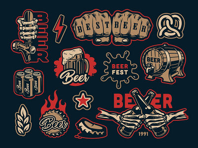 Beer vector templates adobe illustrator beer beer fest beer logo branding colorful graphic design logo logodesign templates vector vector illustration vintage
