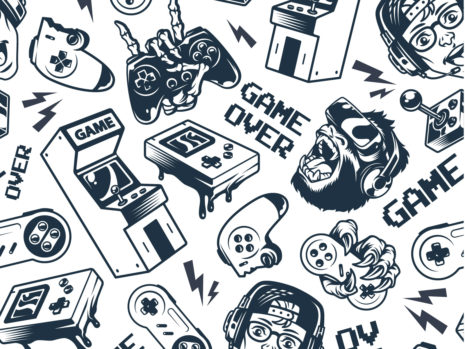 Gaming seamless pattern by DGIM studio on Dribbble