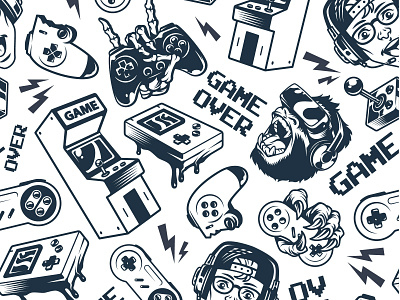 Gaming seamless pattern