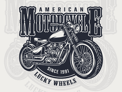Motorcycle emblem adobe illustrator american apparel design bike emblem graphicdesign logo moto motorbike motorcycle procreate usa vector vector art vector design vector illustration