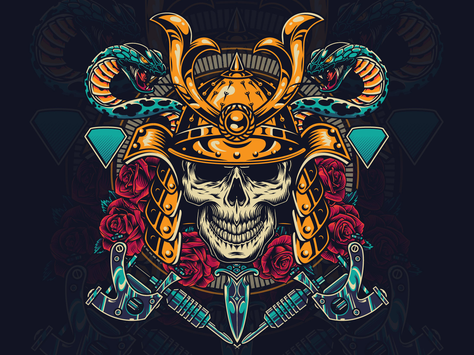 Download Tattoo Skull vector design by DGIM studio on Dribbble