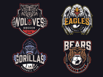 animal sports logos