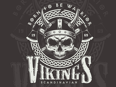 Skull Viking Design