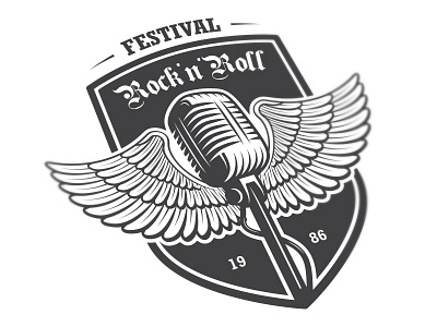 Rock and roll festival emblem 2 emblem festival guitar hardcore logo music punk rock roll speakers vintage