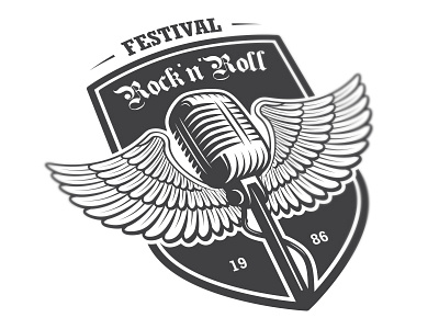 Rock and roll festival emblem 2