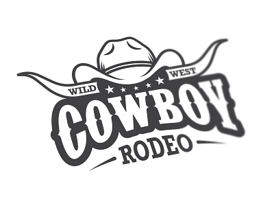 Cowboy rodeo logo american cowboy desert emblem label logo mustang rancho rodeo west wild