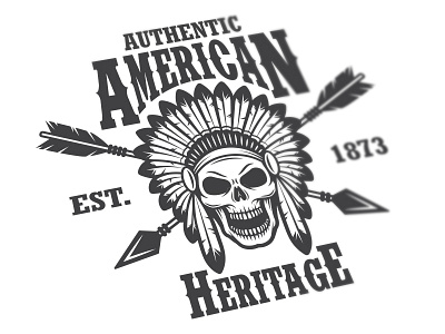 Authentic american heritage emblem