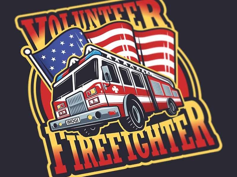Firefighter volunteer emblem by DGIM studio on Dribbble