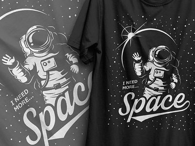 Vector t-shirt design. Space theme. astronaut design galaxy logo martian nasa print space t shirt