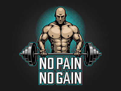 Motivation poster aggression bodybuilding fit fitness gym illustration motivation muscle poster sport vector workout