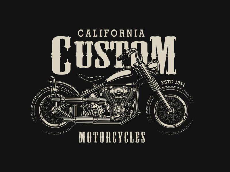 Motorcycles emblem animation custom emblem motorcycle vector wheel