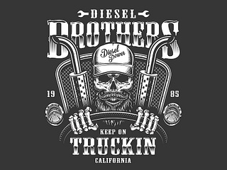 Trucker emblem by DGIM studio on Dribbble