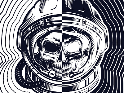 Skull cosmonaut american apparel design art cosmonaut custom design graphic illustration poster skull tshirtdesign vintage