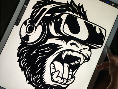 Gorilla illustration by DGIM studio on Dribbble