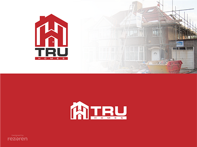 monogram letter T, H and house logo branding construction home house letter h letter t letter th logo property real estate realty