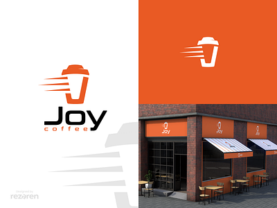 Letter J and Coffee cup logo branding coffee coffee bean coffee cup coffee shop cup fast food joy letter j logo