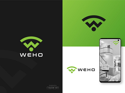 Letter W and Wifi logo accounting branding digital finance home letter w logo monogram logo smart wifi