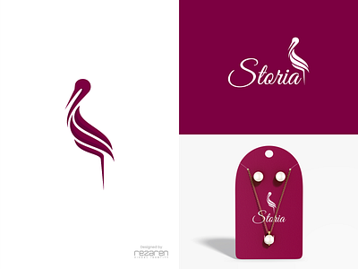 Stork branding design diamond flamingo gold illustration jewelry logo logos stork vector