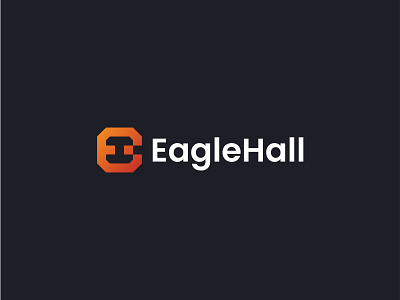 Eagle Hall - Logo Design brand identity branding clean logo colorful creative logo e eh logo graphic design h letter logo logo minimalist logo monogram visual identity wordmark