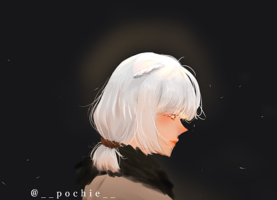 Pochi digital art illustration oc