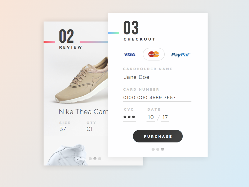 Credit Card Checkout by Margarida Borges on Dribbble