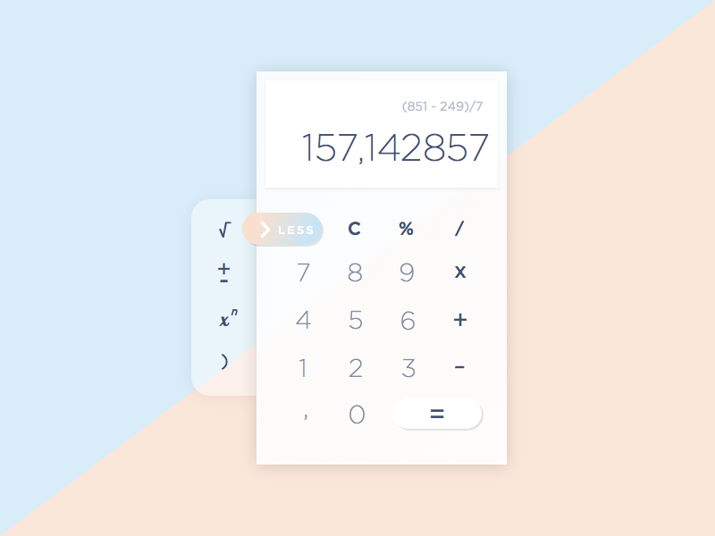 Minimal Calculator by Margarida Borges on Dribbble