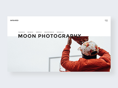 Infrared homepage v3 - Creative Photography Portfolio clean creative homepage intro landing page minimal photography portfolio template theme webdesign website