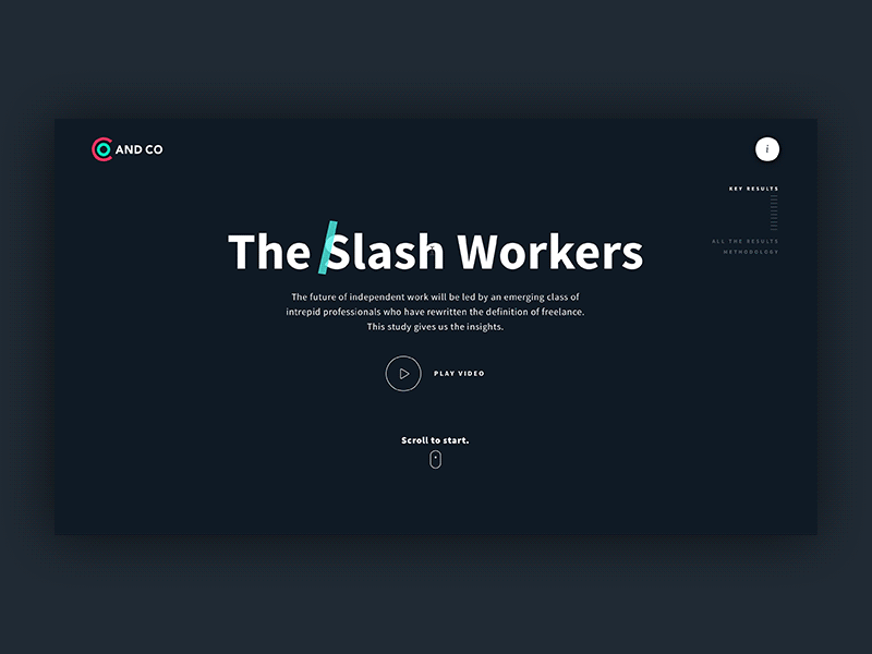 The Slash Workers survey results 3d animation contract dark freelancer gigs invoice motion nomad report survey website