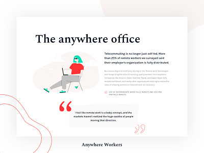 Anywhere Workers - The Anywhere Office clean freelancer freelancing illustration light nomads office organic report study survey website