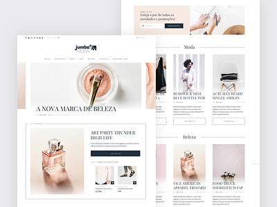 Jumbo Moda blog clean desktop fashion flat layout magazine minimal typography ui web webdesign website