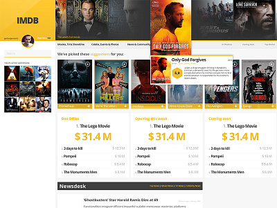 Work In Progress - IMDB Redesign design imdb movie redesign web