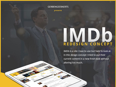 IMDb Redesign Concept design flat imdb movie psd redesign web