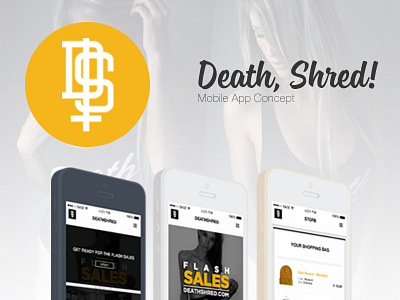 Death, Shred! Streetwear - App Concept app concept deathshred mobile streetwear