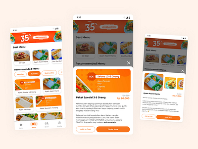 Catering App - Design app design food icon mobile orange typography ui ux