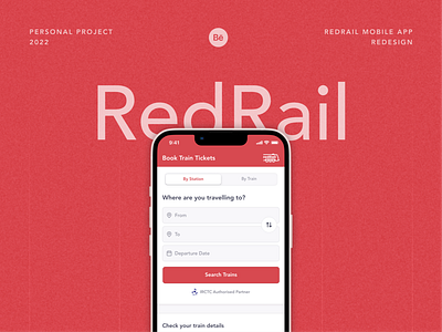 redRail - Behance Presentation behance ios app mobile app design portfolio presentation product design redesign redrail ui ux