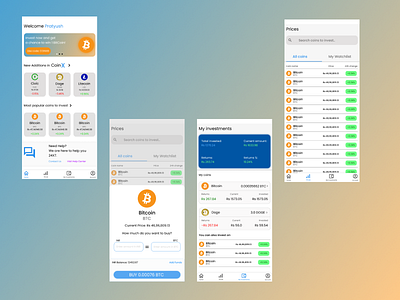 Crypto app based UI