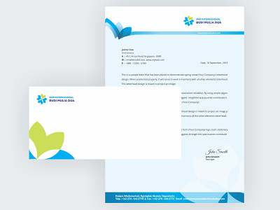 Letterhead & Envelope High School branding design envelope graphic design letterhead logo stationery kit