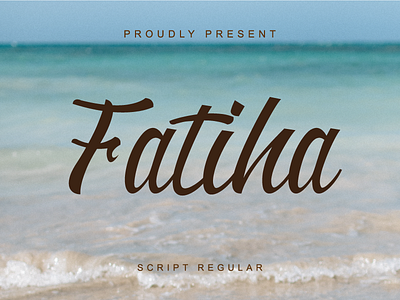 Fatiha Script Regular font handwritten invitation script font