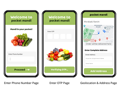 Grocery App Authentication & Geolocation Page