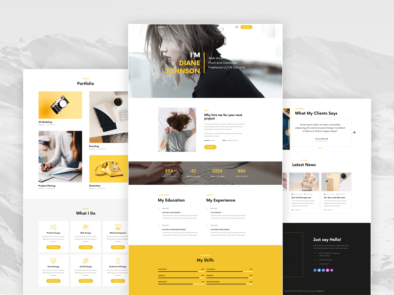 Porto PSD Template by BiggThemes on Dribbble