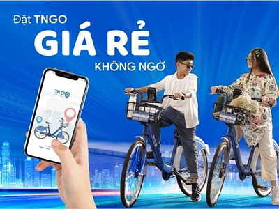 Tải app TNGO – Ứng dụng thuê xe đạp công cộng nhanh, đơn giản app cho thue xe dap hoamitech phan mem tngo