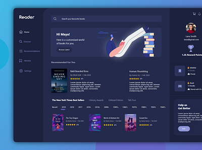 Re-ader | Book Club Concept app design branding graphic design logo ui ux web design