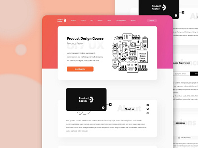 Product Design Landing Page branding