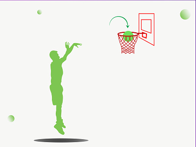 Basketball Throwing Illustration Design illustration