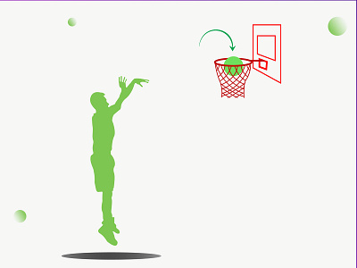 Basketball Throwing Illustration Design