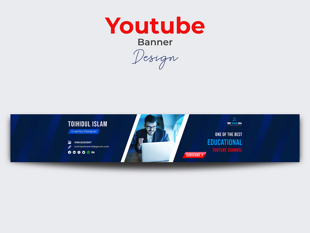 Music Youtube Channel Art Design by Toihidul Islam on Dribbble