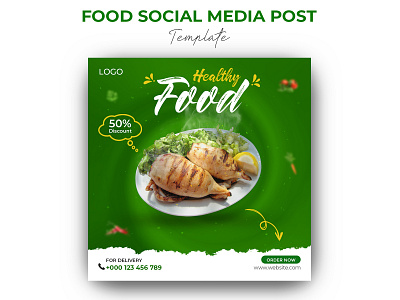 Food Social Media Post Design banner food social media post graphic design marketing post social media social media post