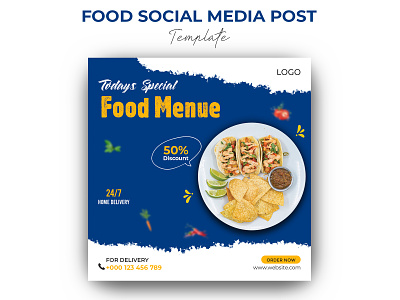 Food Social Media Post Design banner food social media post graphic design marketing post social media social media post