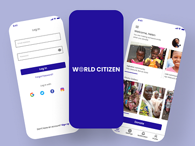 World Citizen The one tap cloth donation place design